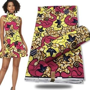 High Quality African Ankara  Print, 100% Cotton, Sell by 6 Yards